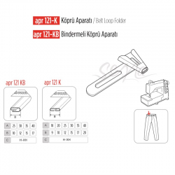 Köprü Aparatı 18x9mm / APR 121-K