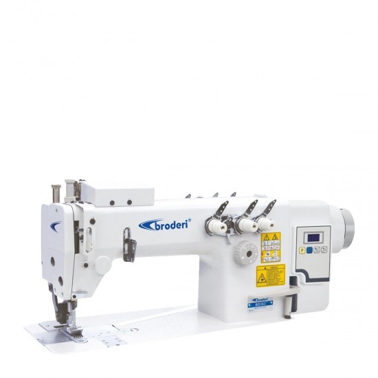 Broderi BD-383-PL/DD Merdaneli Zincir Dikiş Makinesi, Direct Drive, 3 İğne, Kafadan Motorlu, Mekanik