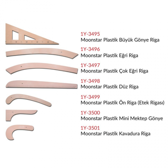 Taba Plastik Riga Cetvel Takım (7 Parça)-T797