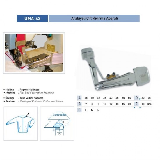 Arabiye Çift Kıvırma Apara 45x13mm / UMA-43-UMA43-2