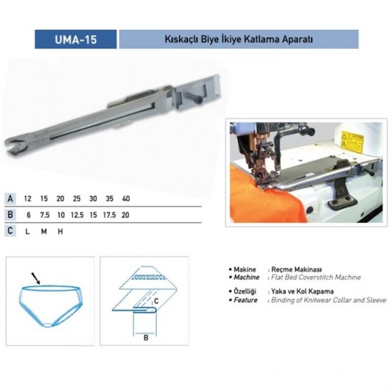 Bant Reçme İkiye Katlama Apara 10x5mm / UMA-15-A1380-2