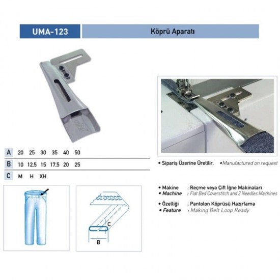 Köprü Aparatı 16x8mm / UMA-123-A1229-12